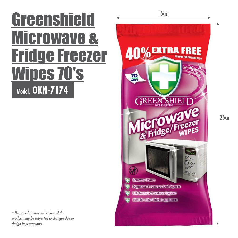 Greenshield Microwave & Fridge Freezer Wipes 70's - HOUZE - The Homeware Superstore