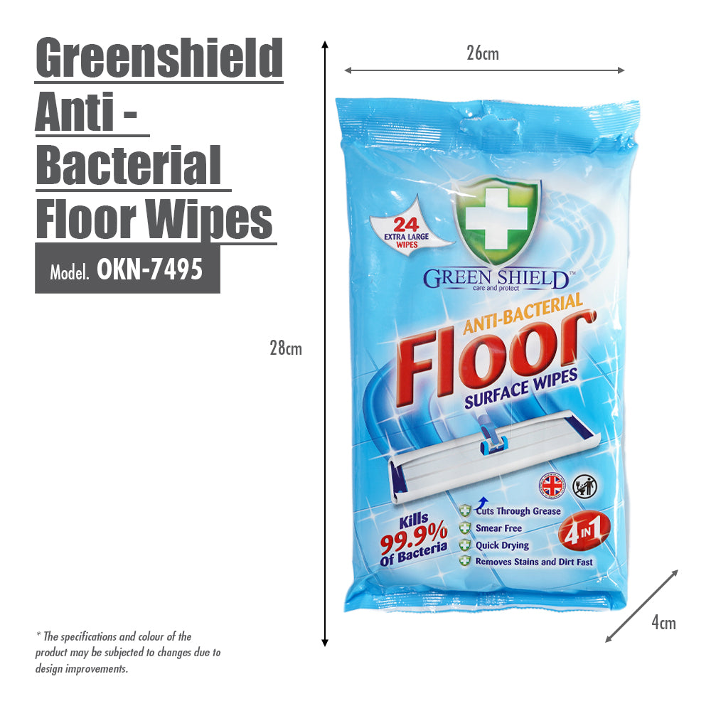 Greenshield Anti-bac Floor Wipes 24's
