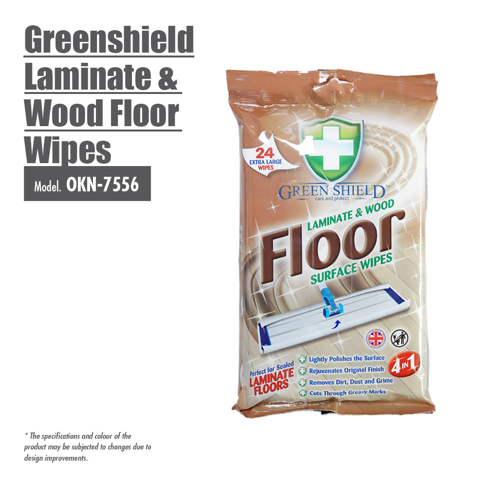 Greenshield Laminate & Wood Floor Wipes 24's
